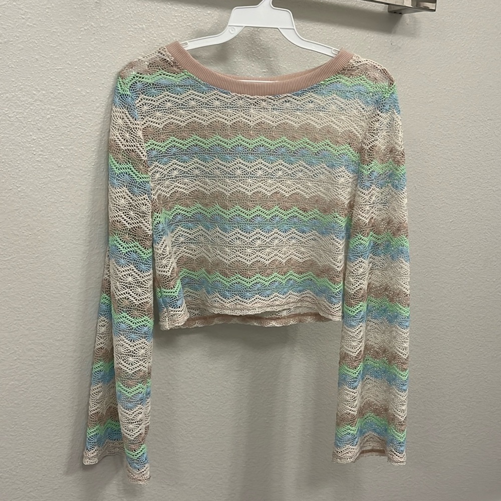 Long sleeve see through top